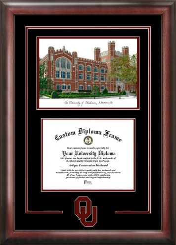 Oklahoma Sooners Spirit Graduate Diploma Frame