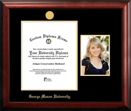George Mason Patriots Gold Embossed Diploma Frame with Portrait