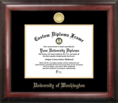 Washington Huskies Gold Embossed Diploma Frame