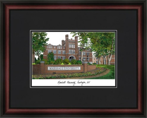 Marshall Thundering Herd Campus Images Lithograph