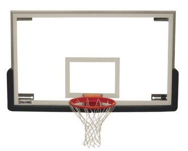 Spalding SuperGlass Collegiate Basketball Backboard, Rim, & Padding Package