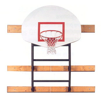 Spalding Wall Braced Fold-Up Basketball Hoop Backstop