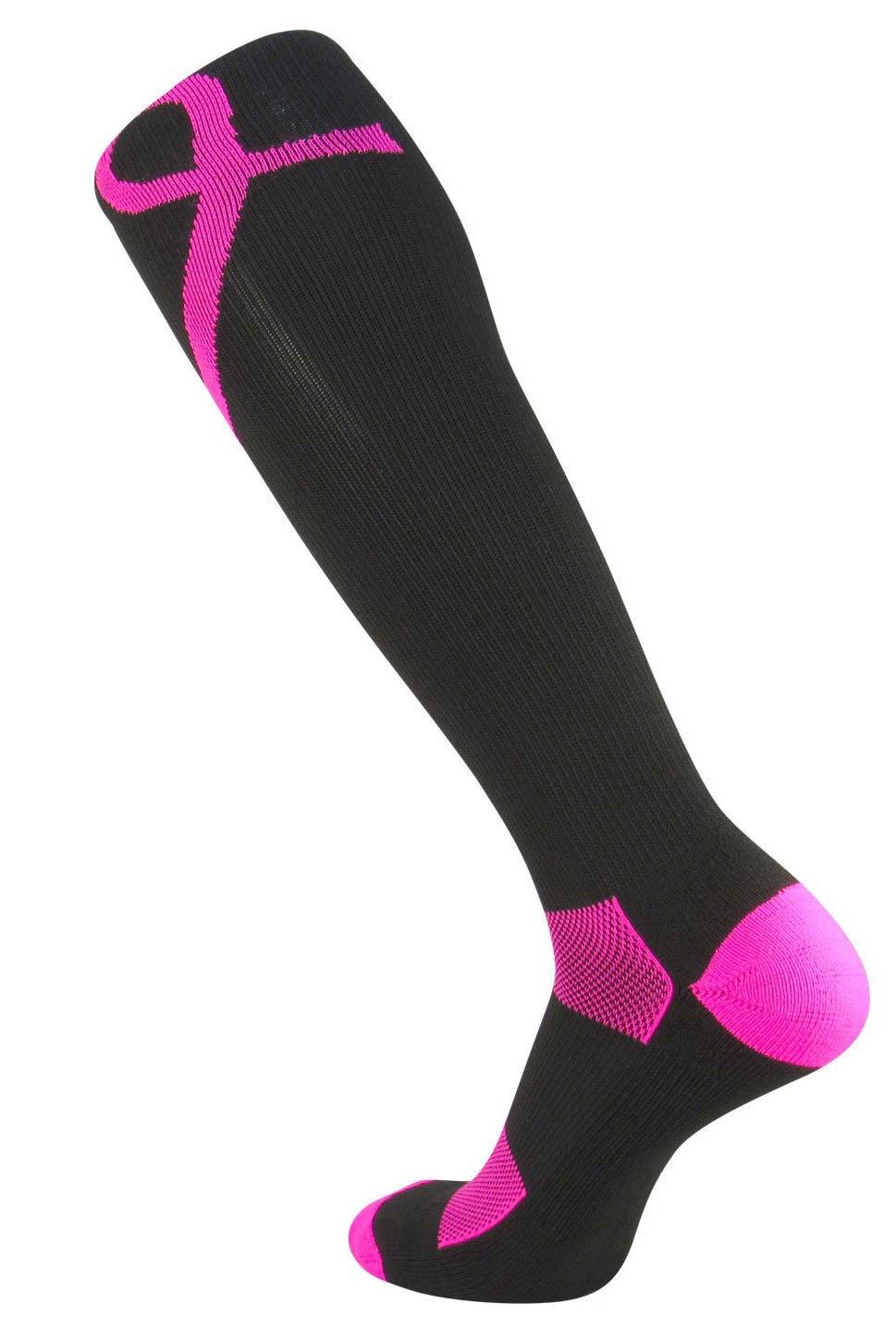 TCK Pink Ribbon Awareness Over The Calf Socks 