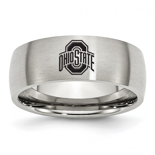 Ohio State Buckeyes Stainless Steel Laser Etch Ring