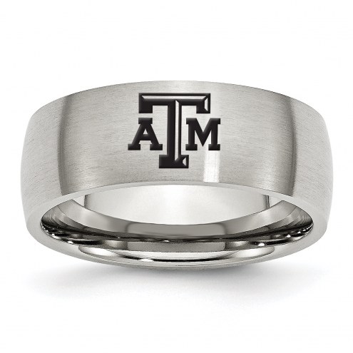 Texas A&M Aggies Stainless Steel Laser Etch Ring