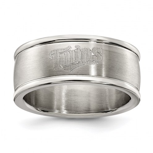 Minnesota Twins Stainless Steel Logo Ring