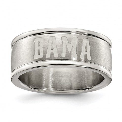 Alabama Crimson Tide Stainless Steel Logo Ring