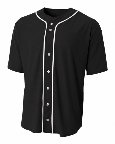 A4 Short Sleeve Full Button Men's Custom Baseball Jersey