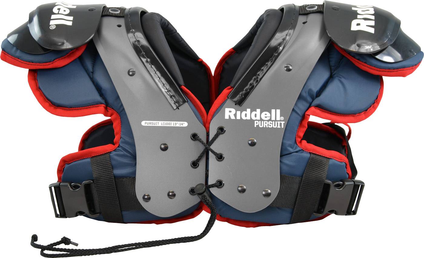 Blue//Red Riddell Sports 8053420 Pursuit Youth Shoulder Pad