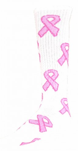 Red Lion Pink Ribbon Breast Cancer Awareness Tube Socks