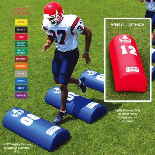 Fisher 42&quot; x 16&quot; x 12&quot; Half Round Football Agility Dummy