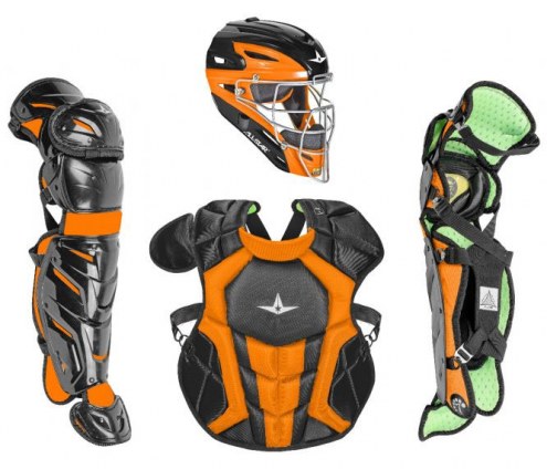 All Star System7 Axis NOCSAE Certified Two Tone Baseball Catcher's Gear Set - Ages 12-16