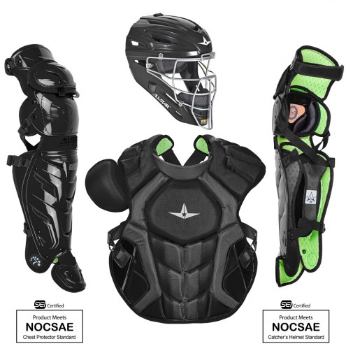 All Star System7 Axis NOCSAE Certified Adult Pro Solid Baseball Catcher's Kit