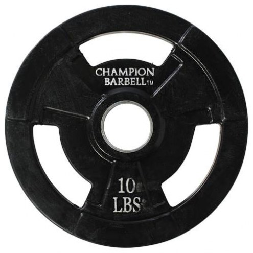 Champion Barbell Rubber Coated Olympic Grip Plate (Sold Individually)