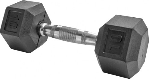 Champion Barbell Rubber Encased Solid Hex Dumbbell