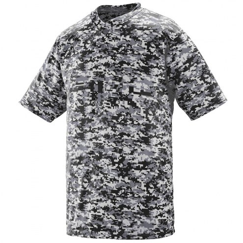 Augusta Youth Digi Camo Wicking Two Button Jersey