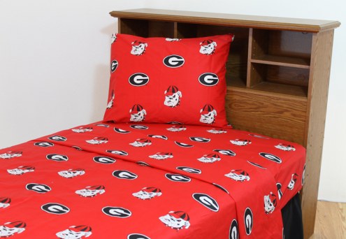 Georgia Bulldogs Dark Bed Sheets
