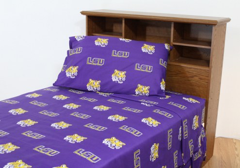 LSU Tigers Dark Bed Sheets
