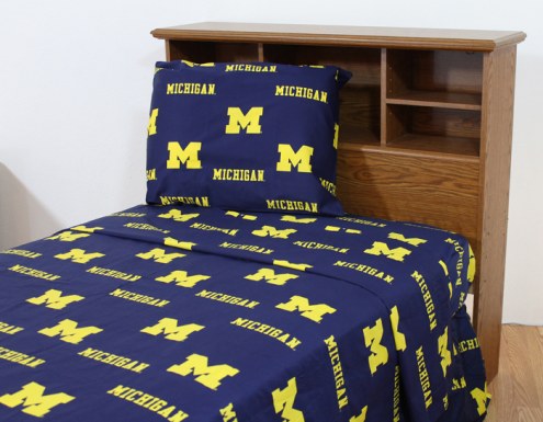 Michigan Wolverines Dark Bed Sheets