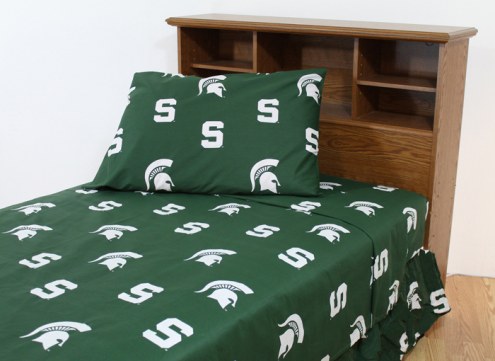 Michigan State Spartans Dark Bed Sheets