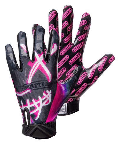 Battle Sports Nightmare Back of Hand Adult Football Receiver Gloves