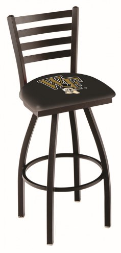 Wake Forest Demon Deacons Swivel Bar Stool with Ladder Style Back