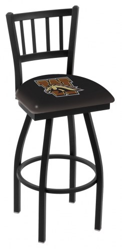 Western Michigan Broncos Swivel Bar Stool with Jailhouse Style Back