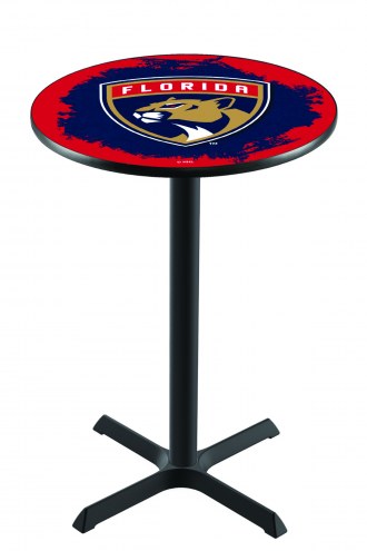 Florida Panthers Black Wrinkle Bar Table with Cross Base