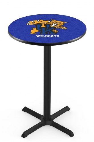 Kentucky Wildcats Black Wrinkle Bar Table with Cross Base