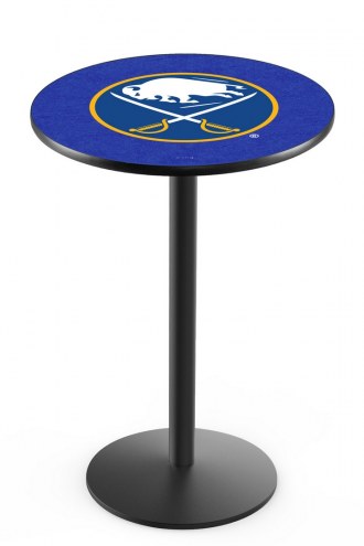 Buffalo Sabres Black Wrinkle Bar Table with Round Base
