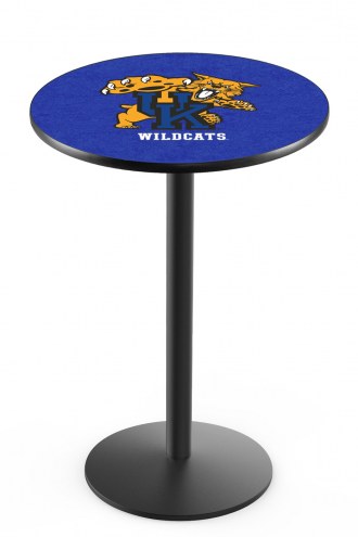 Kentucky Wildcats Black Wrinkle Bar Table with Round Base