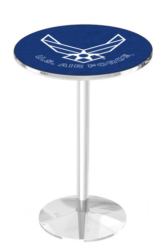 Air Force Falcons Chrome Pub Table with Round Base