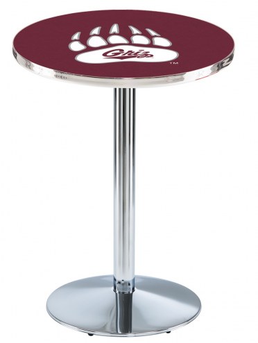 Montana Grizzlies Chrome Pub Table with Round Base