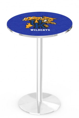 Kentucky Wildcats Chrome Pub Table with Round Base