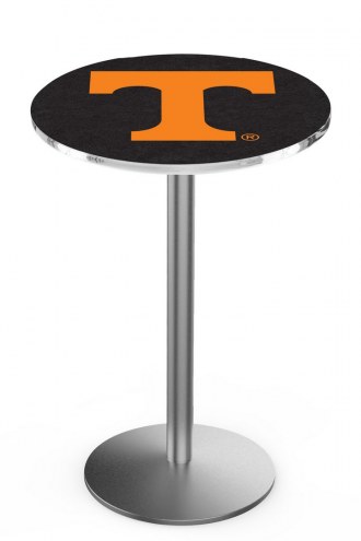 Tennessee Volunteers Stainless Steel Bar Table with Round Base