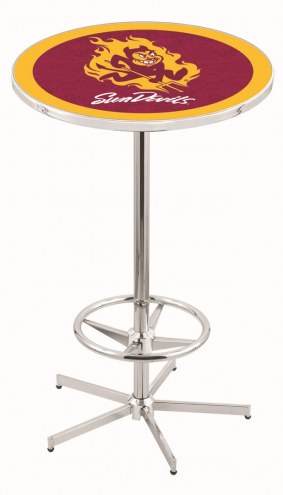Arizona State Sun Devils Chrome Bar Table with Foot Ring