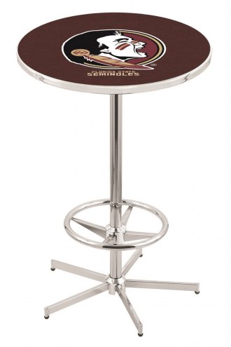 Florida State Seminoles Chrome Bar Table with Foot Ring