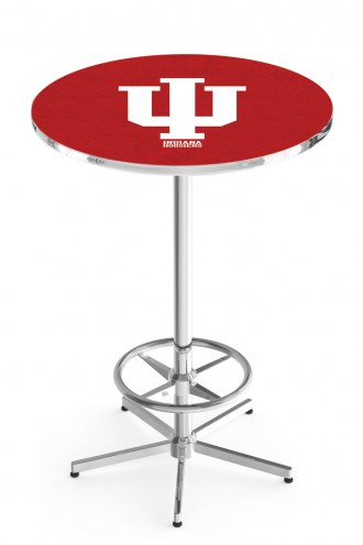 Indiana Hoosiers Chrome Bar Table with Foot Ring