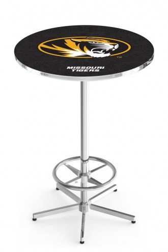 Missouri Tigers Chrome Bar Table with Foot Ring