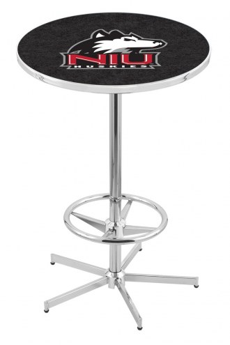 Northern Illinois Huskies Chrome Bar Table with Foot Ring