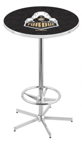 Purdue Boilermakers Chrome Bar Table with Foot Ring