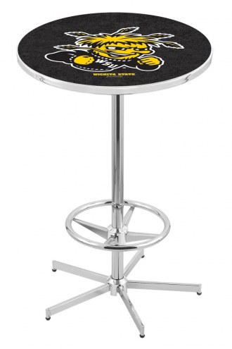 Wichita State Shockers Chrome Bar Table with Foot Ring