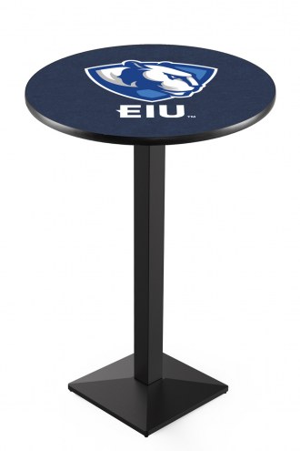 Eastern Illinois Panthers Black Wrinkle Pub Table with Square Base