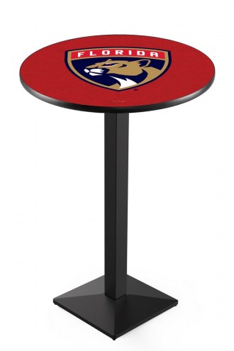 Florida Panthers Black Wrinkle Pub Table with Square Base