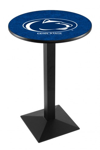 Penn State Nittany Lions Black Wrinkle Pub Table with Square Base