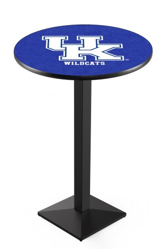 Kentucky Wildcats &quot;UK&quot; Black Wrinkle Pub Table with Square Base