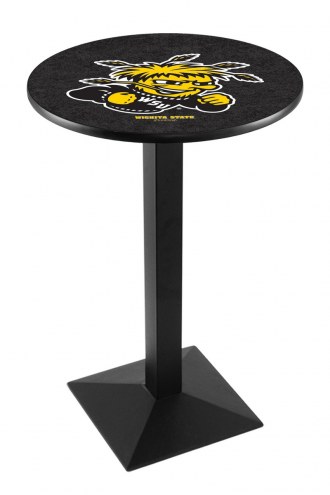 Wichita State Shockers Black Wrinkle Pub Table with Square Base