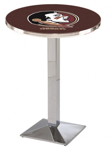 Florida State Seminoles Chrome Bar Table with Square Base