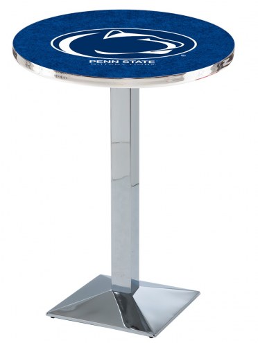 Penn State Nittany Lions Chrome Bar Table with Square Base