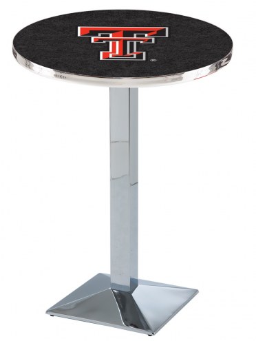 Texas Tech Red Raiders Chrome Bar Table with Square Base